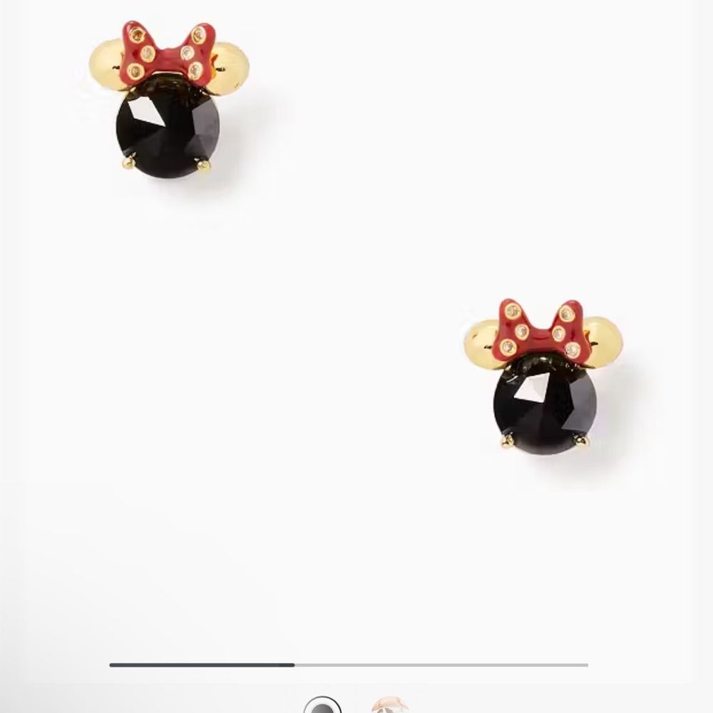 NEW Kate Spade Minnie Mouse Black and Red Bow Earrings